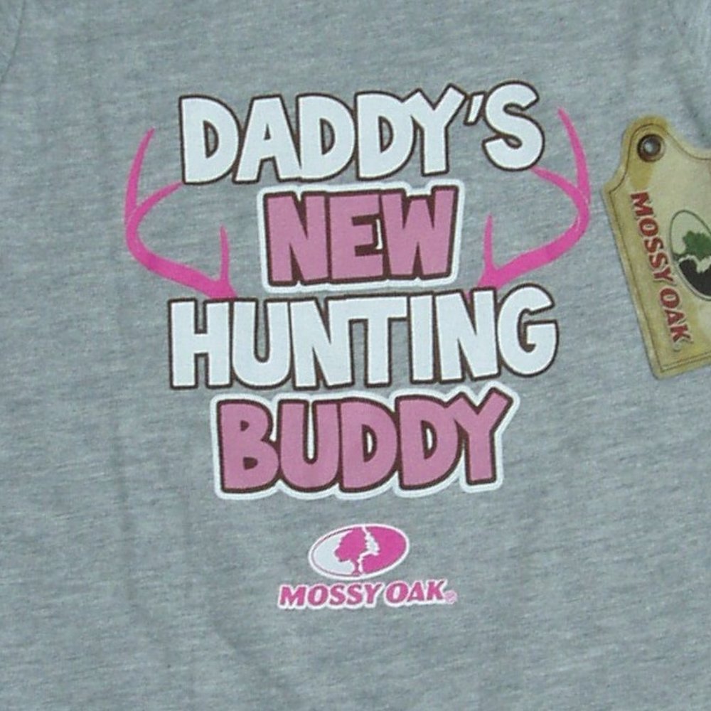 Daddy's Camo Girl Creepers Bodysuits 3 Short Sleeve Shirts Hunting Buddy - Picture 10 of 11